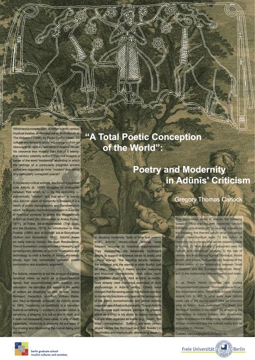 Gregory Carlock: ""A Total Poetic Conception of the World": Poetry and Modernity in Adūnīs' Criticism