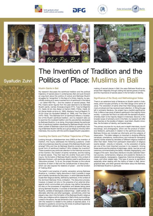 Syaifudin Zuhri: "The Invention of Tradition and the Politics of Place: Muslims in Bali"